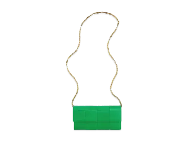 Bottega Veneta Cassette Chain Wallet "Parakeet"