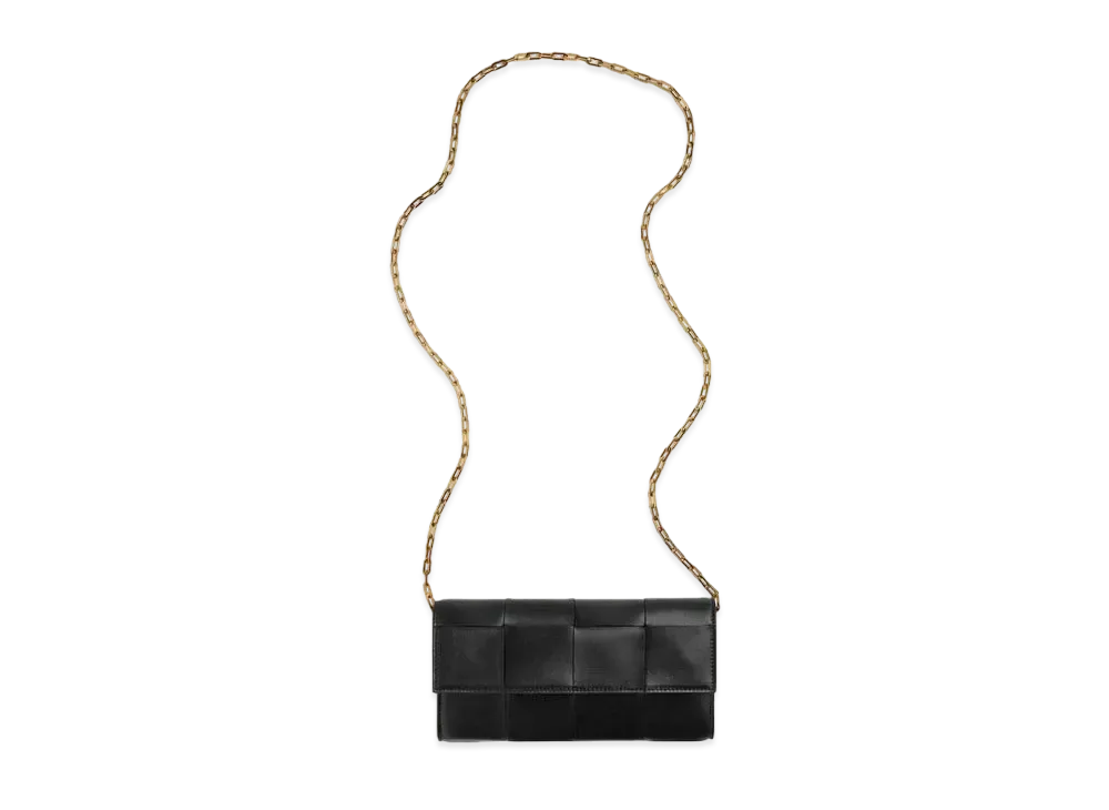 Bottega Veneta Cassette Chain Wallet "Black"