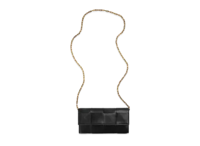 Bottega Veneta Cassette Chain Wallet "Black"