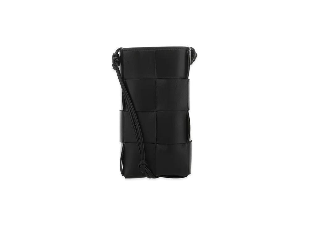 Bottega Veneta Women's Leather Phone Case "Black"