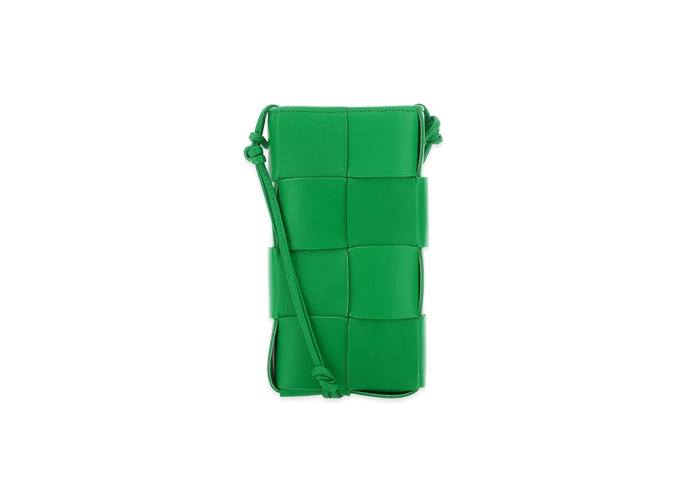Bottega Veneta Women's Leather Phone Case "Grass Green"