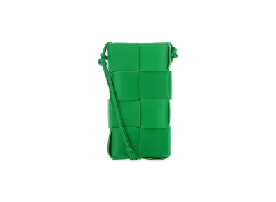 Bottega Veneta Women's Leather Phone Case "Grass Green"