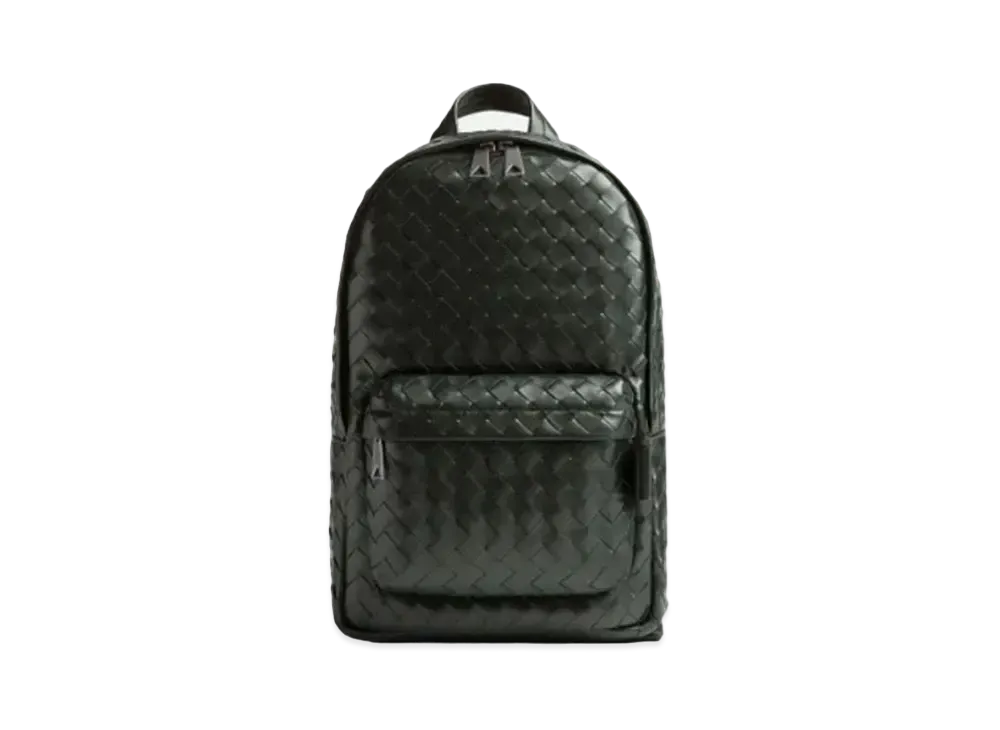 Bottega Veneta Small Intrecciato Backpack "Dark Green"