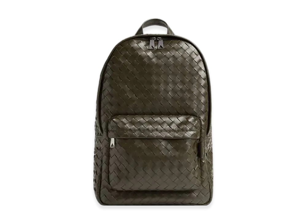 Bottega Veneta Intrecciato Backpack "Kaki"