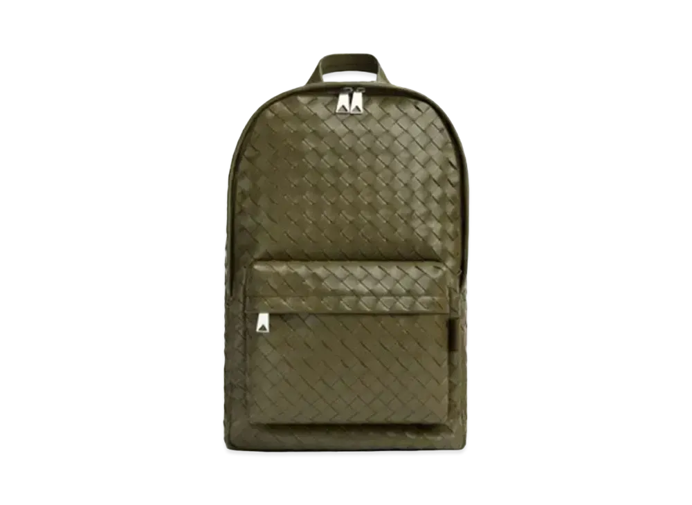 Bottega Veneta Medium Intrecciato Backpack "Mud"