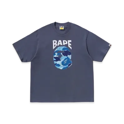 A BATHING APE ABC Camo Hand Draw Ape Head Relaxed Fit Tee "Charcoal"