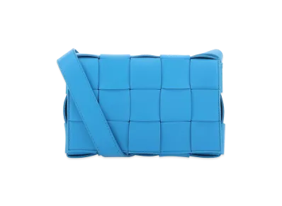 Bottega Veneta Women's Turquoise Leather Small Cassette Crossbody Bag "Light Blue"