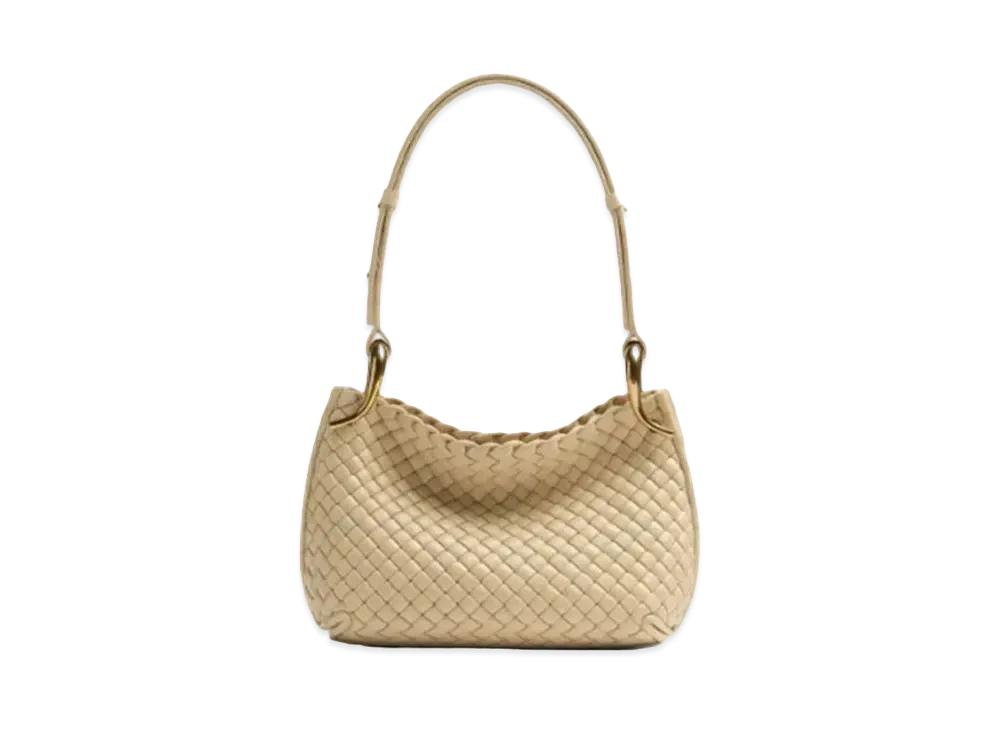 Bottega Veneta Small Clicker Shoulder Bag "Porridge"