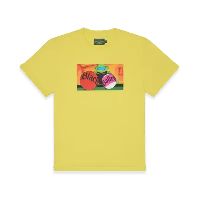 DENIM TEARS Black Balled Tee "Yellow"
