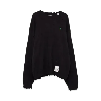 Maison MIHARA YASUHIRO Distressed Knit Sweater "Black"