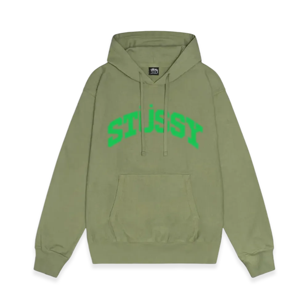 Stussy Block Sport Pigment Dyed Hoodie "Artichoke"