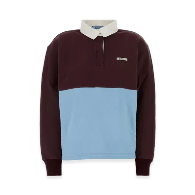 PRADA Women's Two-Tone Cotton Oversize Polo Shirt "Multicoloured"