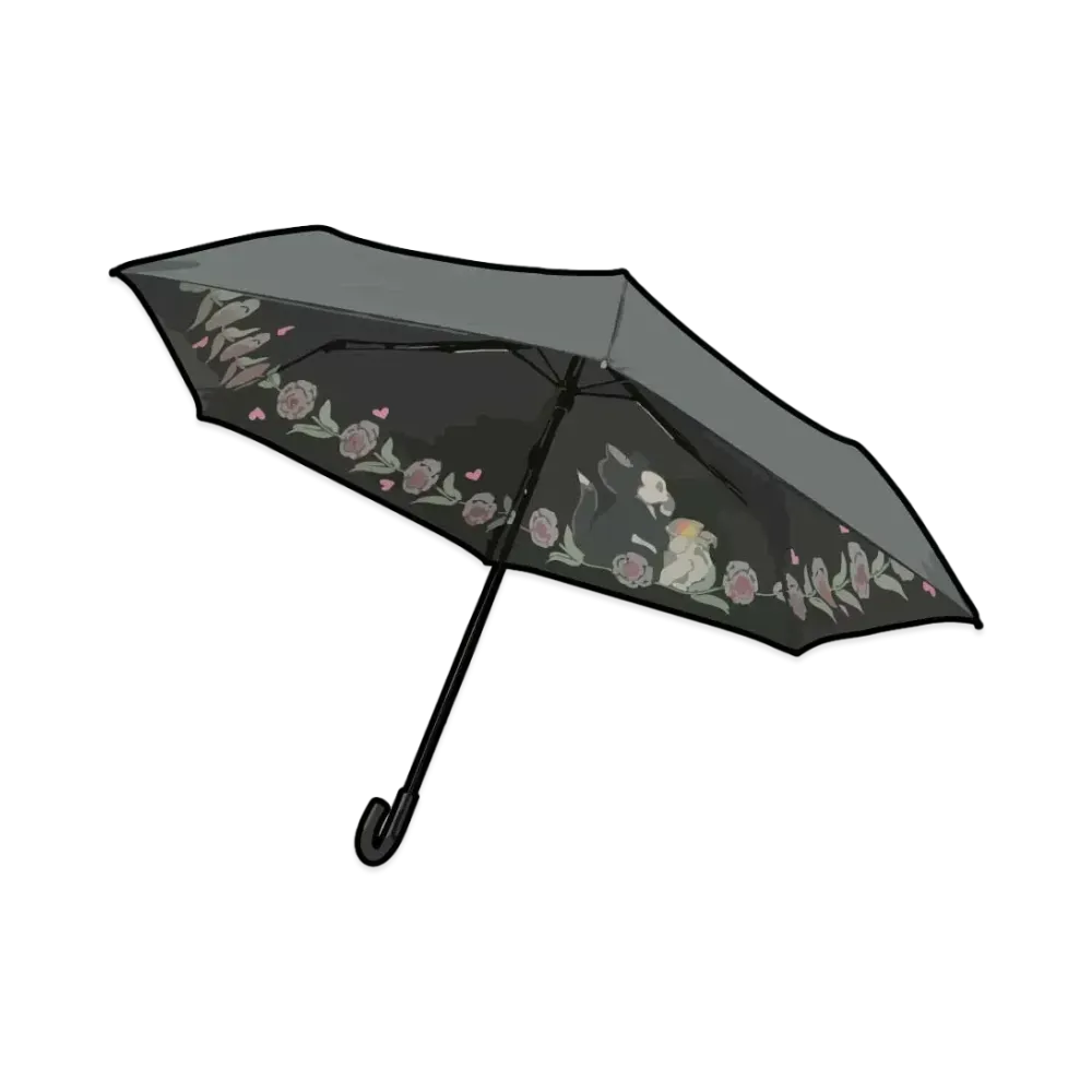 Disney x Yuko Higuchi Figaro&Cleo Folding Umbrella "Black"