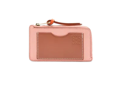 LOEWE Coin Cardholder In Soft Grained Calfskin "Blossom/Tan"