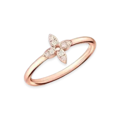 Louis Vuitton Idylle Blossom Single Ring, Pink Gold and Diamonds