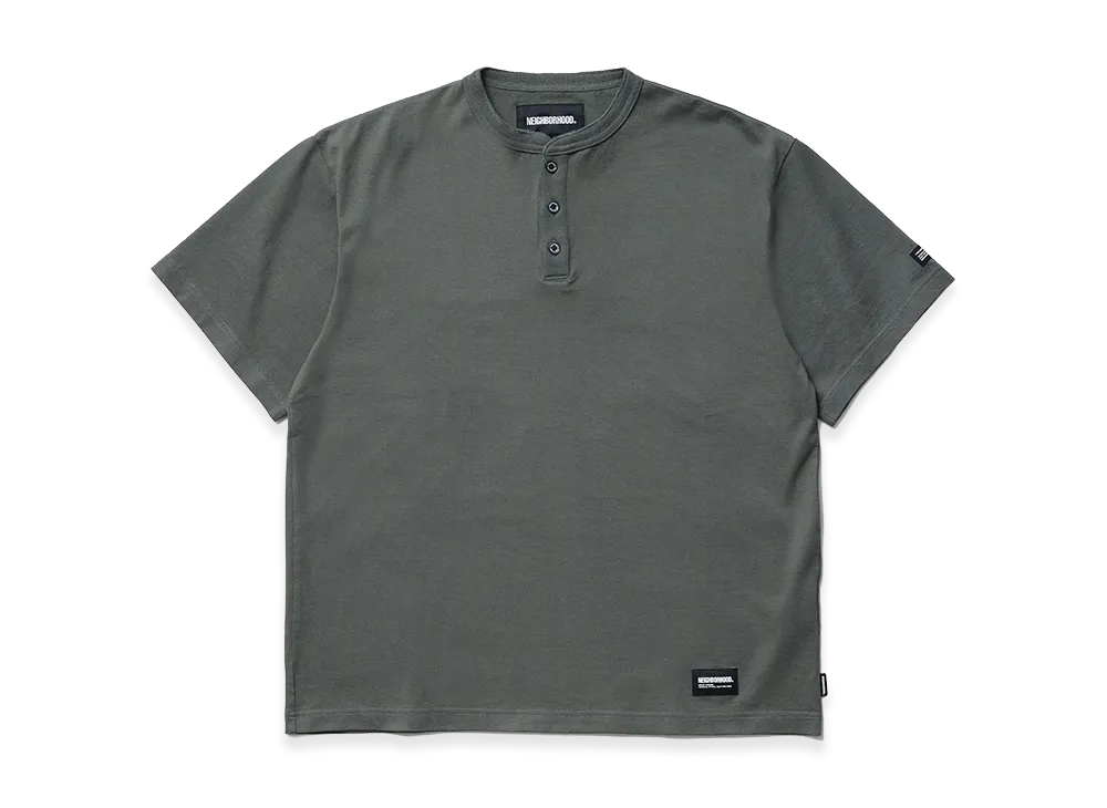 NEIGHBORHOOD Classic Henley Neck SS "Olive Drab"