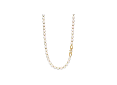 Tiffany & Co. Pearl Necklace with Diamonds "Yellow Gold"