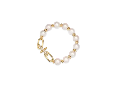 Tiffany & Co. Pearl Bracelet with Diamonds "Yellow Gold"