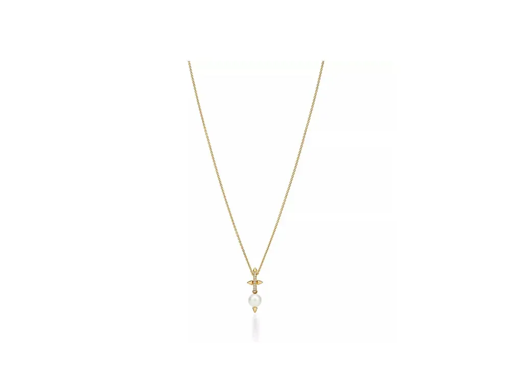 Tiffany & Co. Pearl Pendant with Diamonds "Yellow Gold"