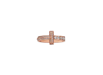 Tiffany & Co. T1 Narrow Ring with Diamonds "Rose Gold"