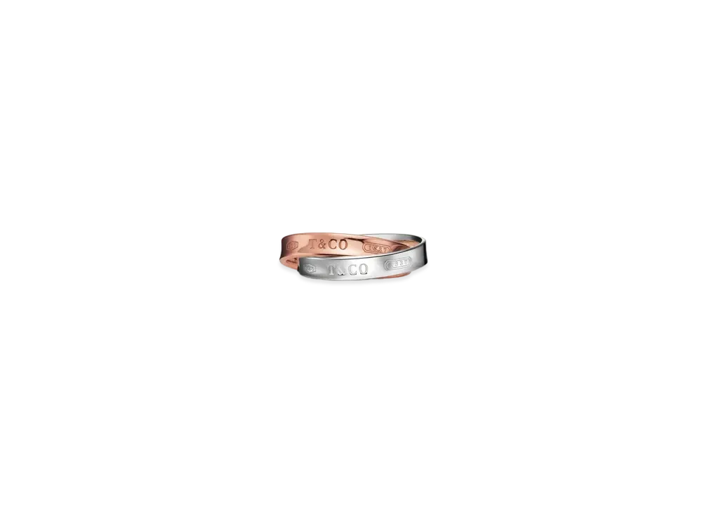 Tiffany & Co. Tiffany 1837 Interlocking Circles Ring 18K "Rose Gold/Silver"