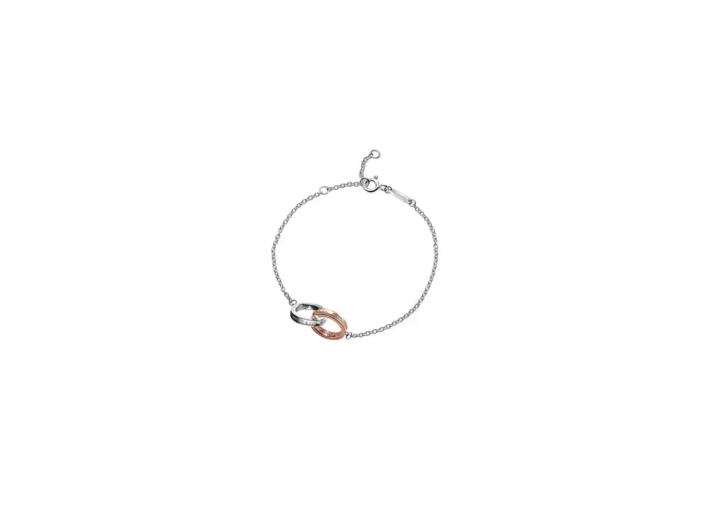 Tiffany & Co. Tiffany 1837 Interlocking Circles Chain Bracelet 18K "Silver/Rose Gold"