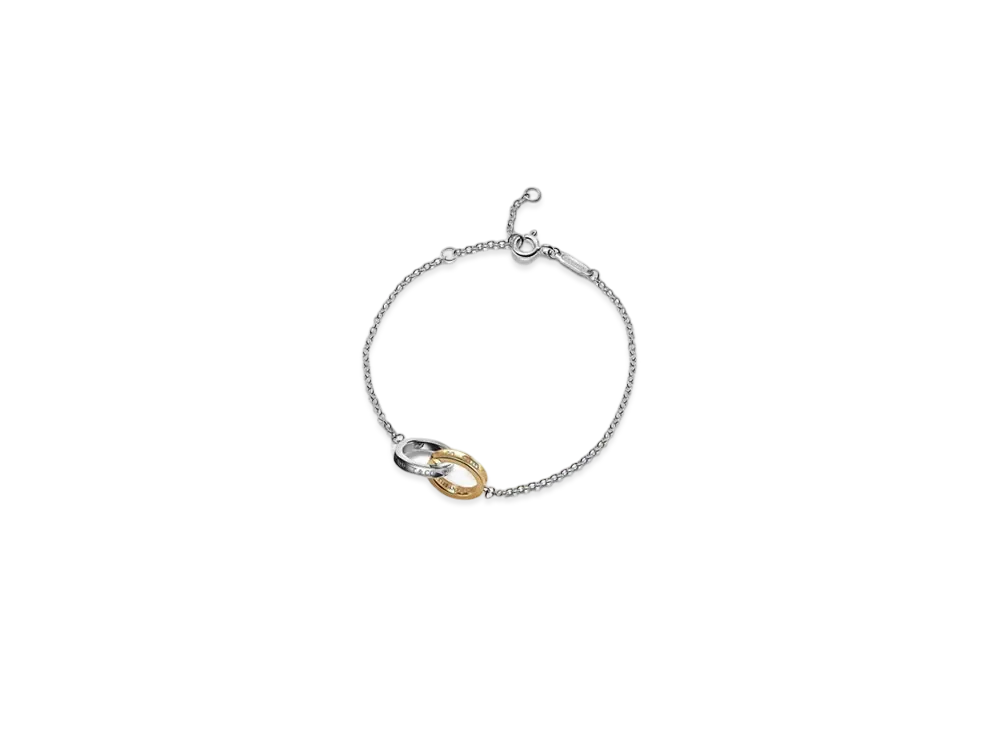 Tiffany & Co. Tiffany 1837 Interlocking Circles Chain Bracelet 18K "Silver/Yellow Gold"
