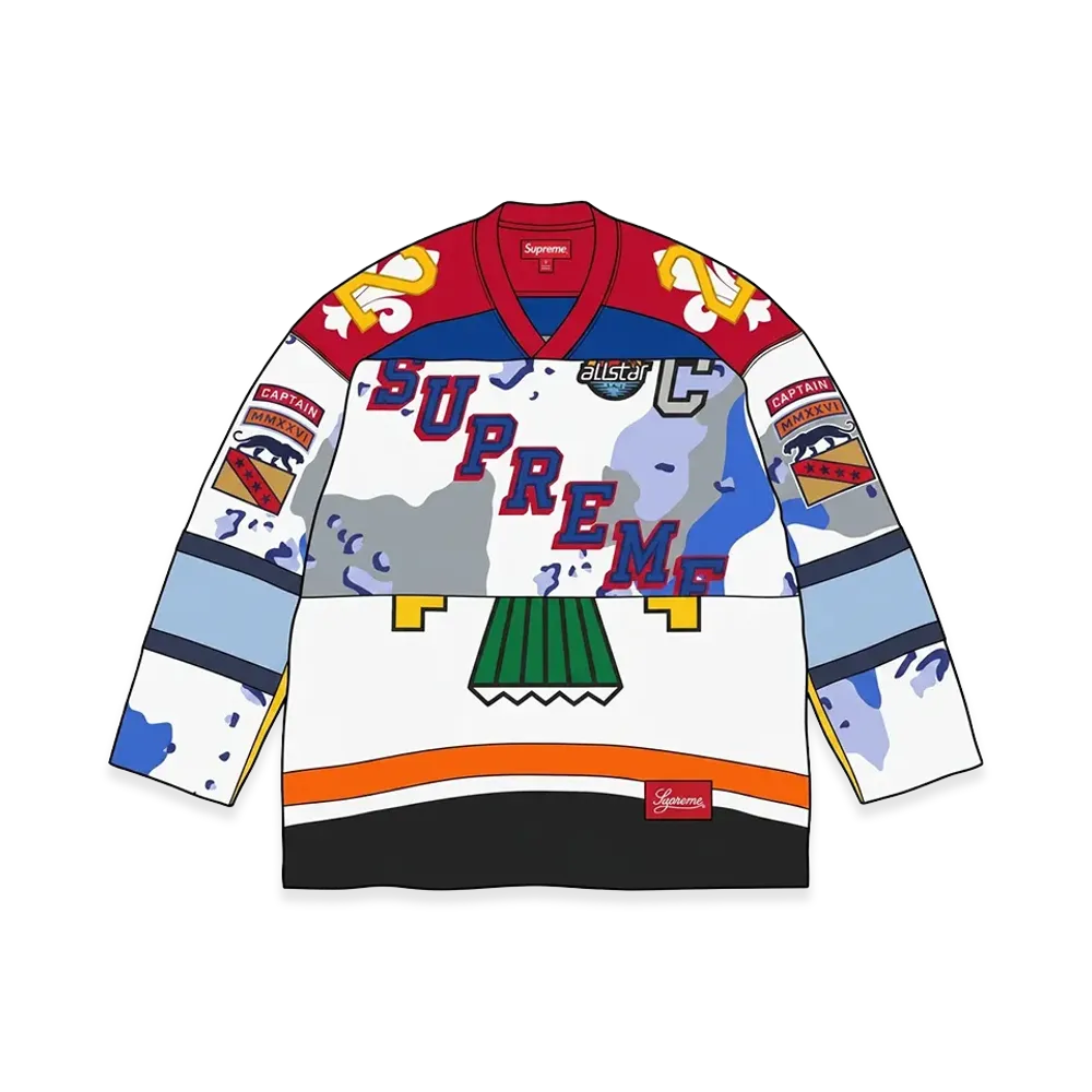 Supreme Paneled Hockey Jersey "White"