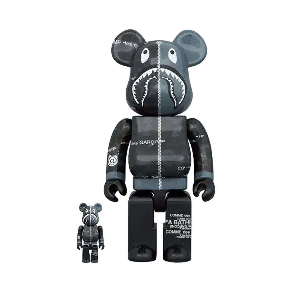Bearbrick BAPE®︎ CDG CAMO SHARK 100% & 400%