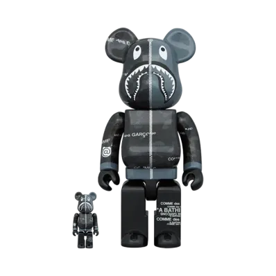Bearbrick BAPE®︎ CDG CAMO SHARK 100% & 400%