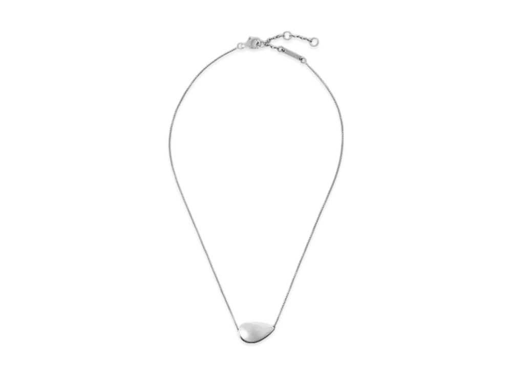 Bottega Veneta Drop Pendant Necklace "Silver"