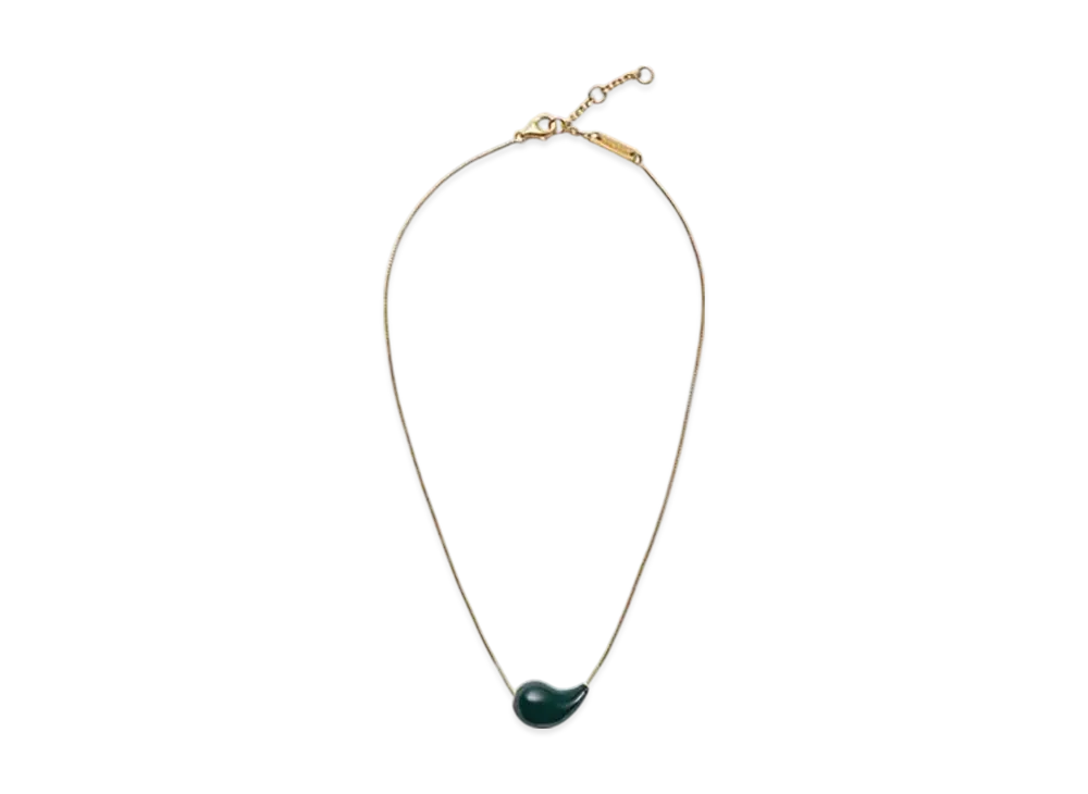 Bottega Veneta Drop Necklace "Dark Green"