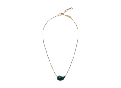 Bottega Veneta Drop Necklace "Dark Green"