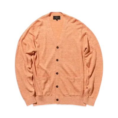 BEAMS Cardigan Linen "Orange"