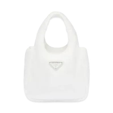PRADA Soft Padded Re Nylon Mini Bag "White"
