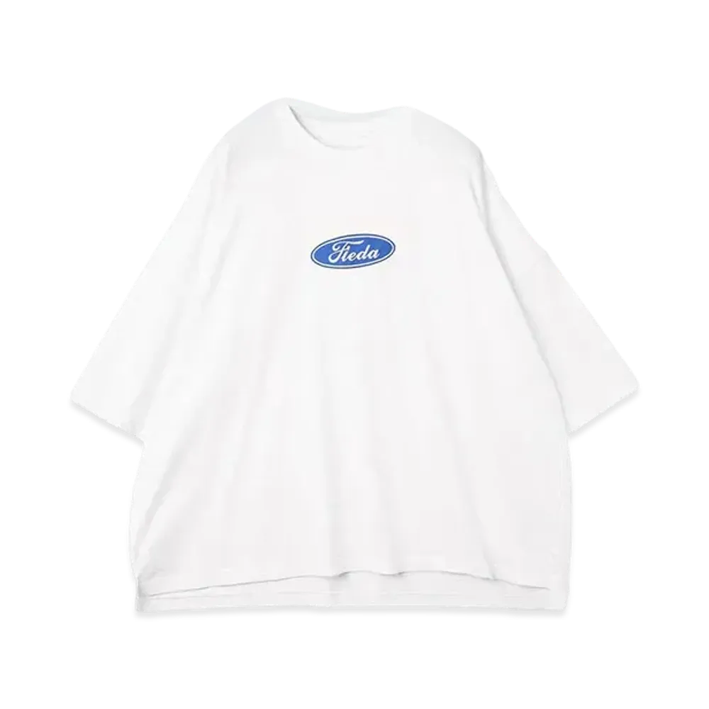 JieDa CAR FONT TEE "WHITE/BLUE"