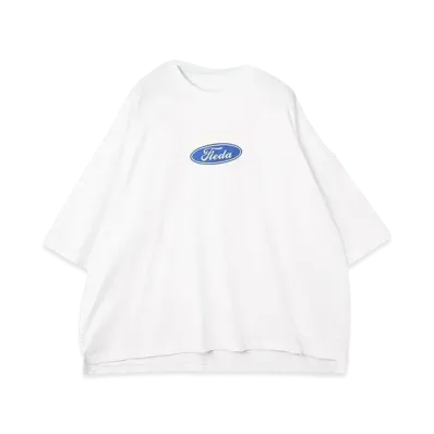 JieDa CAR FONT TEE "WHITE/BLUE"