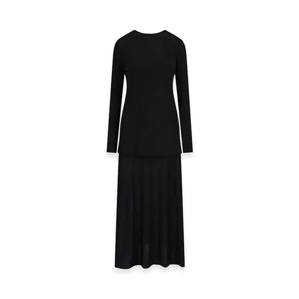 Jil Sander Women's Flared Midi Dress "Black"