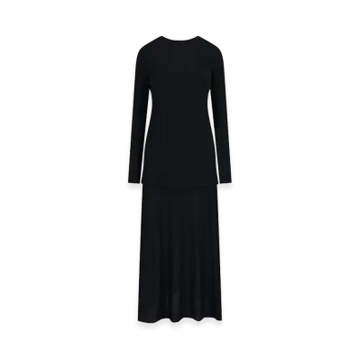 Jil Sander Women's Flared Midi Dress "Black"