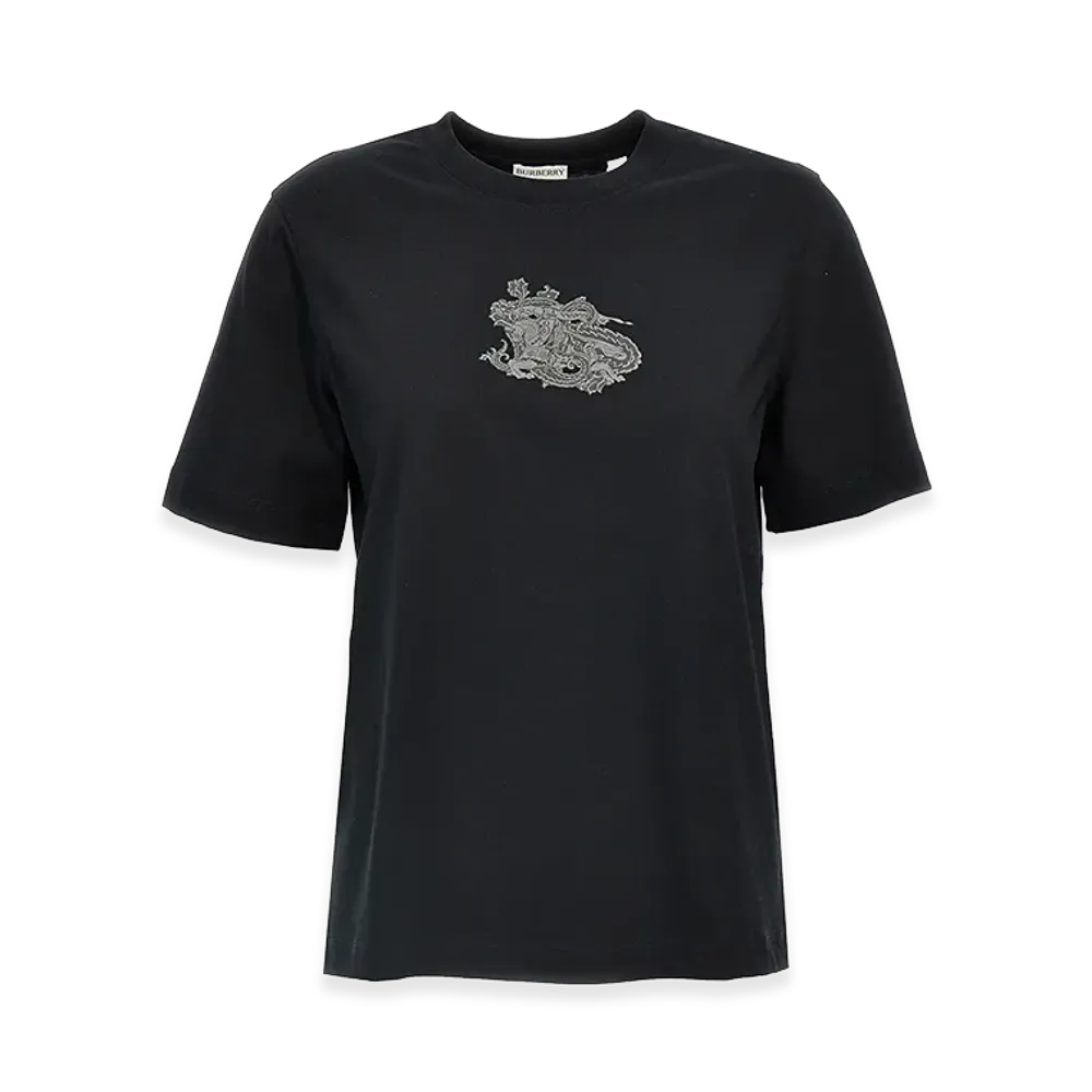 Burberry Women's Logo Print T-Shirt "Black"
