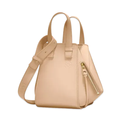 LOEWE Hammock Compact Bag In Satin Calfskin "Nude"