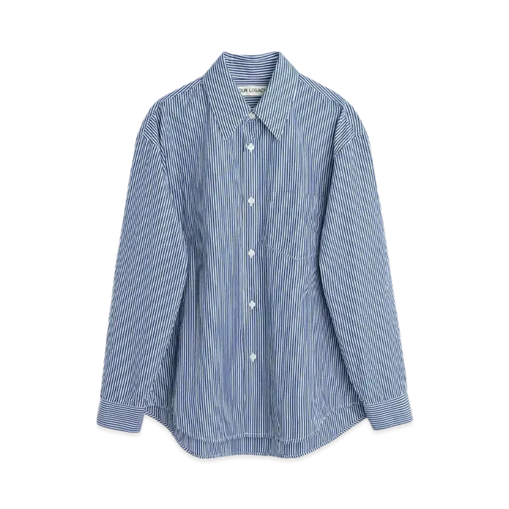 OUR LEGACY Coco 70s Shirt Mid Mgmt Stripe "Blue"