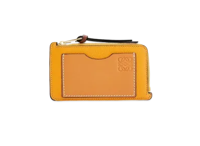 LOEWE Coin Cardholder In Soft Grained Calfskin "Sunflower/Honey"