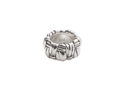Bottega Veneta Pleat Ring "Silver"