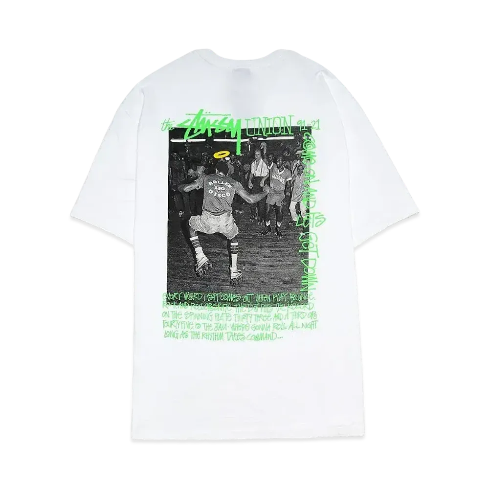 Stussy × Union 30TH Roller Disco Tee "White"