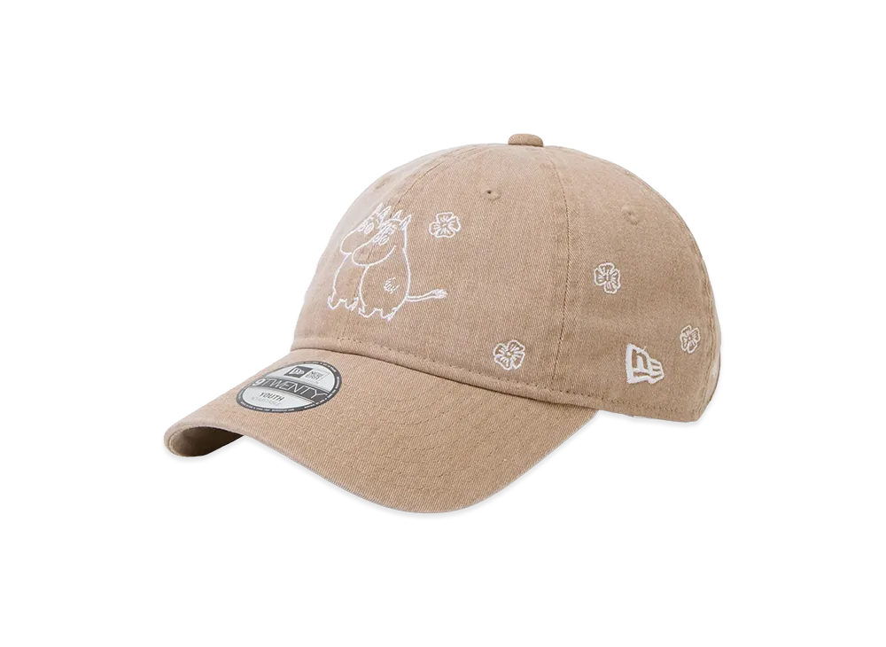NEW ERA x Moomin Kids Youth 9Twenty Flower Moomin Snorkmaiden "Italian Wash Khaki"