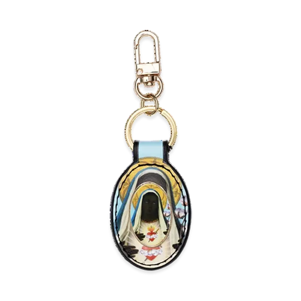 DENIM TEARS Black Mary Key Fob "Multi"
