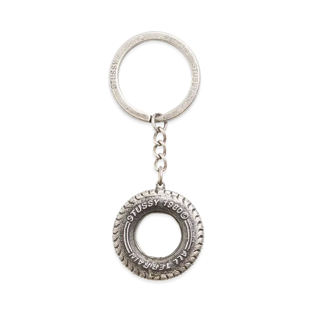 Stussy Tire Keychain "Silver"