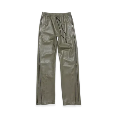 Acne Studios Leather Trousers "Dusty Green"