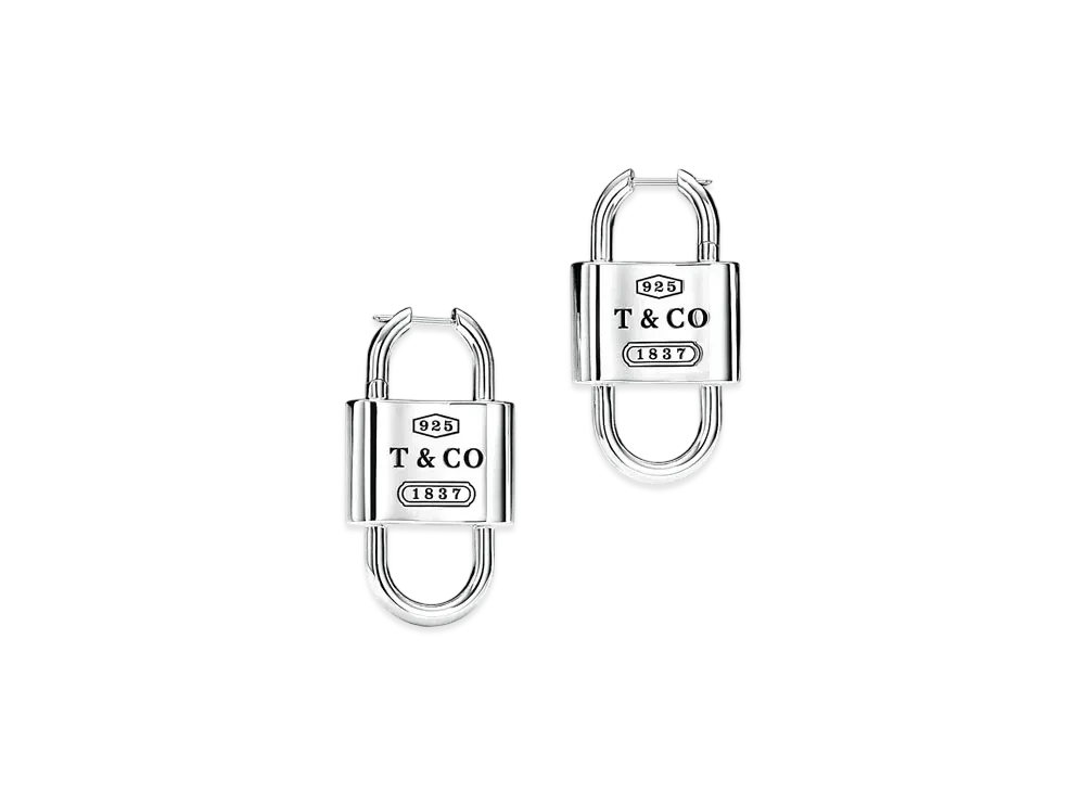 Tiffany & Co. Tiffany 1837 Large Double Lock Drop Earrings "Sterling Silver"